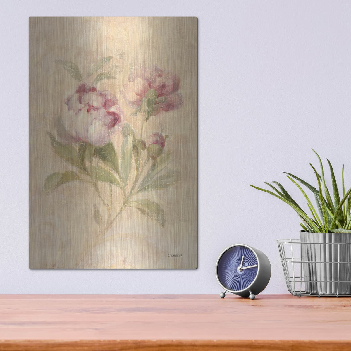 'Scented Floral 1' by Danhui Nai – Metal Wall Art, 12x16 room view
