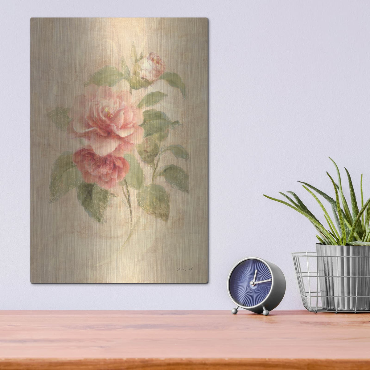 'Scented Floral 3' by Danhui Nai – Metal Wall Art, 12x16 room view