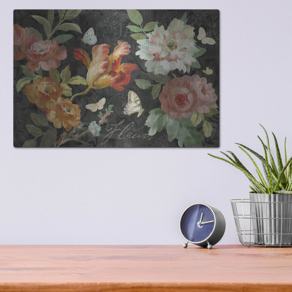 'Seaside Garden 3 Black' by Danhui Nai – Metal Wall Art, 16x12 room view