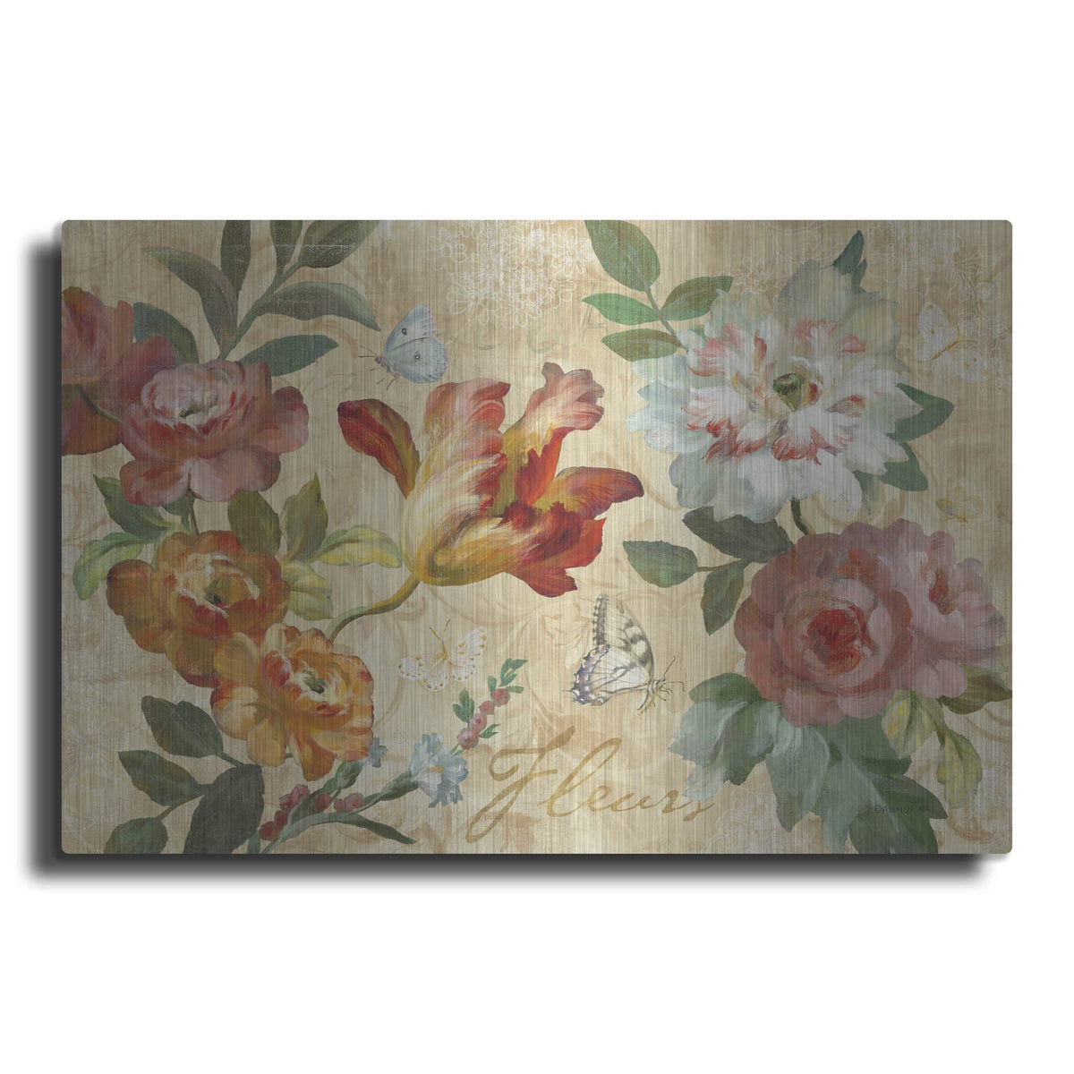 'Seaside Garden 3 Ivory' by Danhui Nai – Metal Wall Art