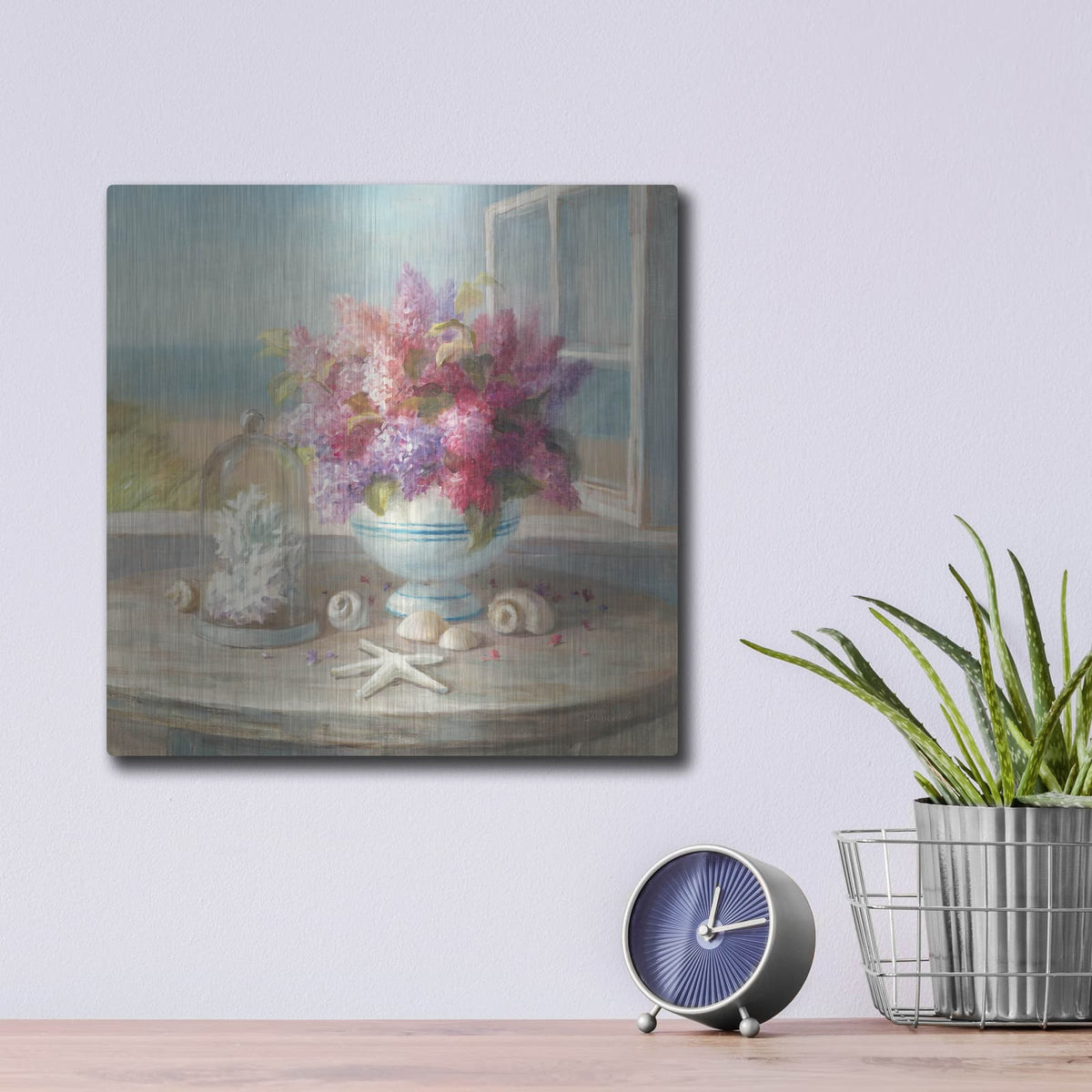 'Seaside Spring Window' by Danhui Nai – Metal Wall Art, 12x12 room view