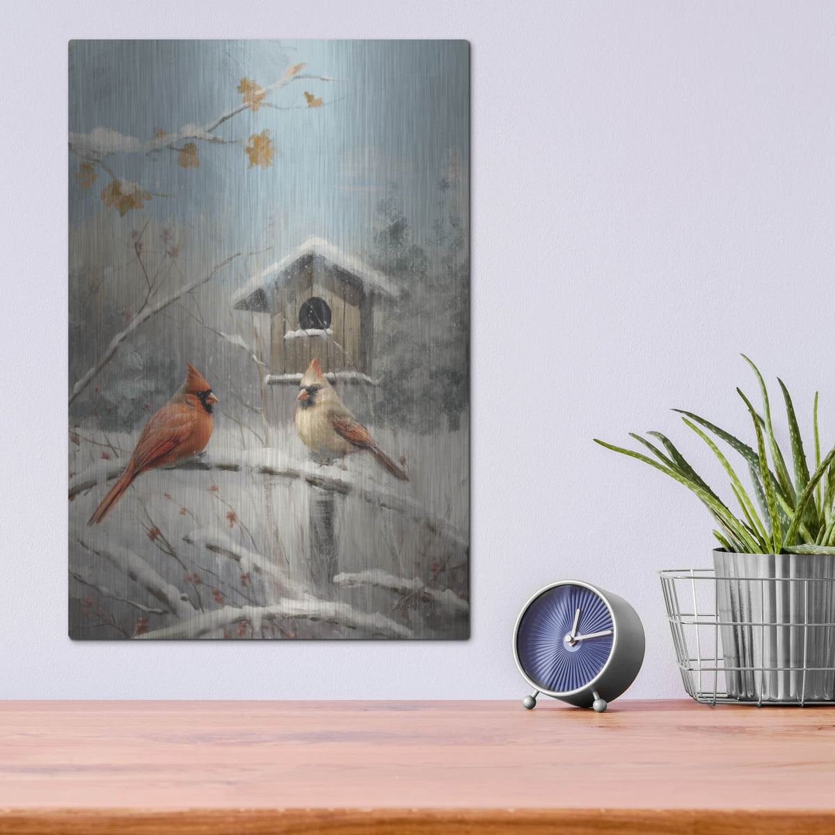 'Seasons 1' by Danhui Nai – Metal Wall Art, 12x16 room view