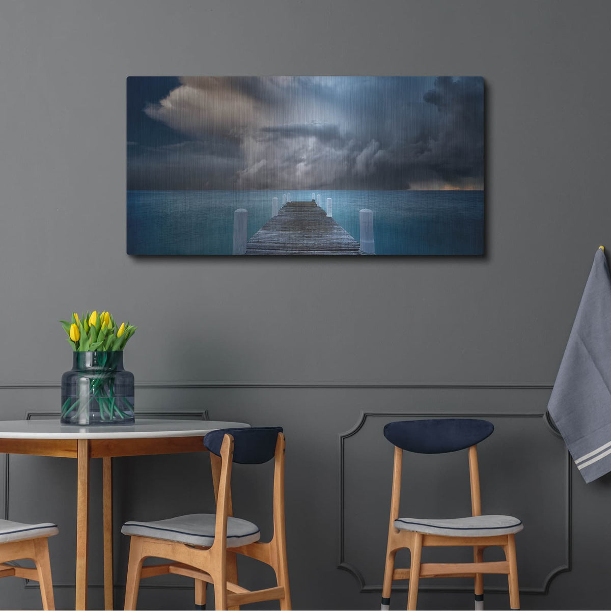 'Pier' by Dennis Frates – Metal Wall Art, 48x24 room view