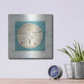 'Shades Of Blue 3' by Danhui Nai – Metal Wall Art, 12x12 room view
