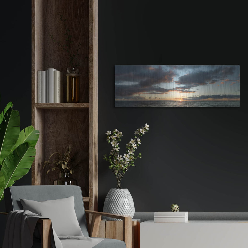 'Horizon Line' by Dennis Frates – Metal Wall Art, 36x12 room view