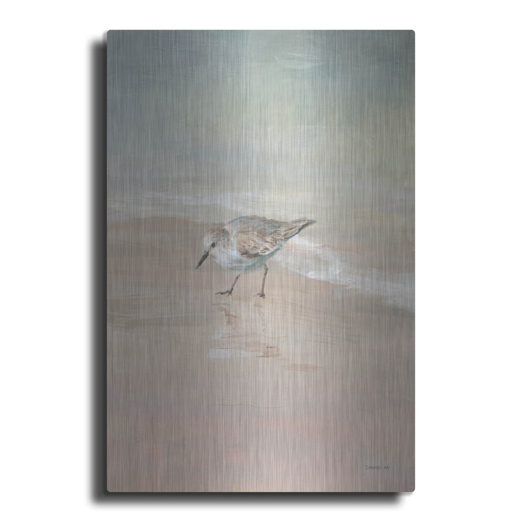 'Shorebirds On The Sand 3' by Danhui Nai – Metal Wall Art