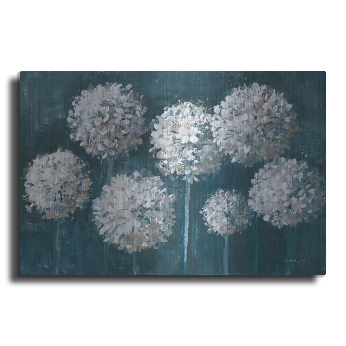 'Simple Agapanthus Dark' by Danhui Nai – Metal Wall Art