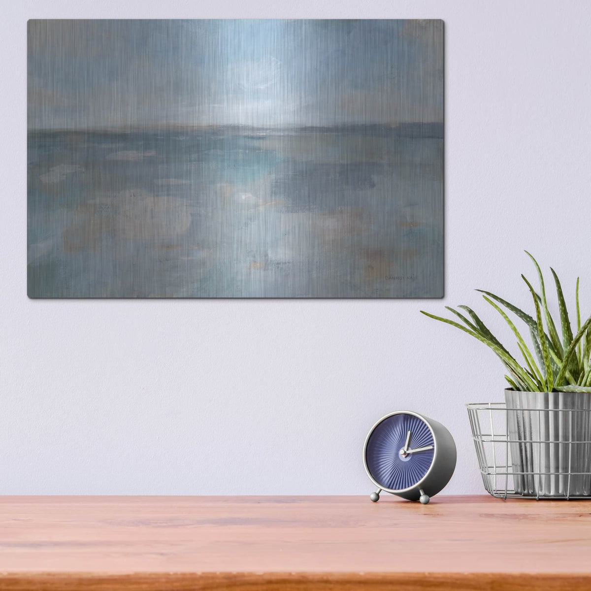'Simply by The Sea' by Danhui Nai – Metal Wall Art, 16x12 room view