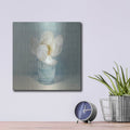 'Single White Magnolia' by Danhui Nai – Metal Wall Art, 12x12 room view