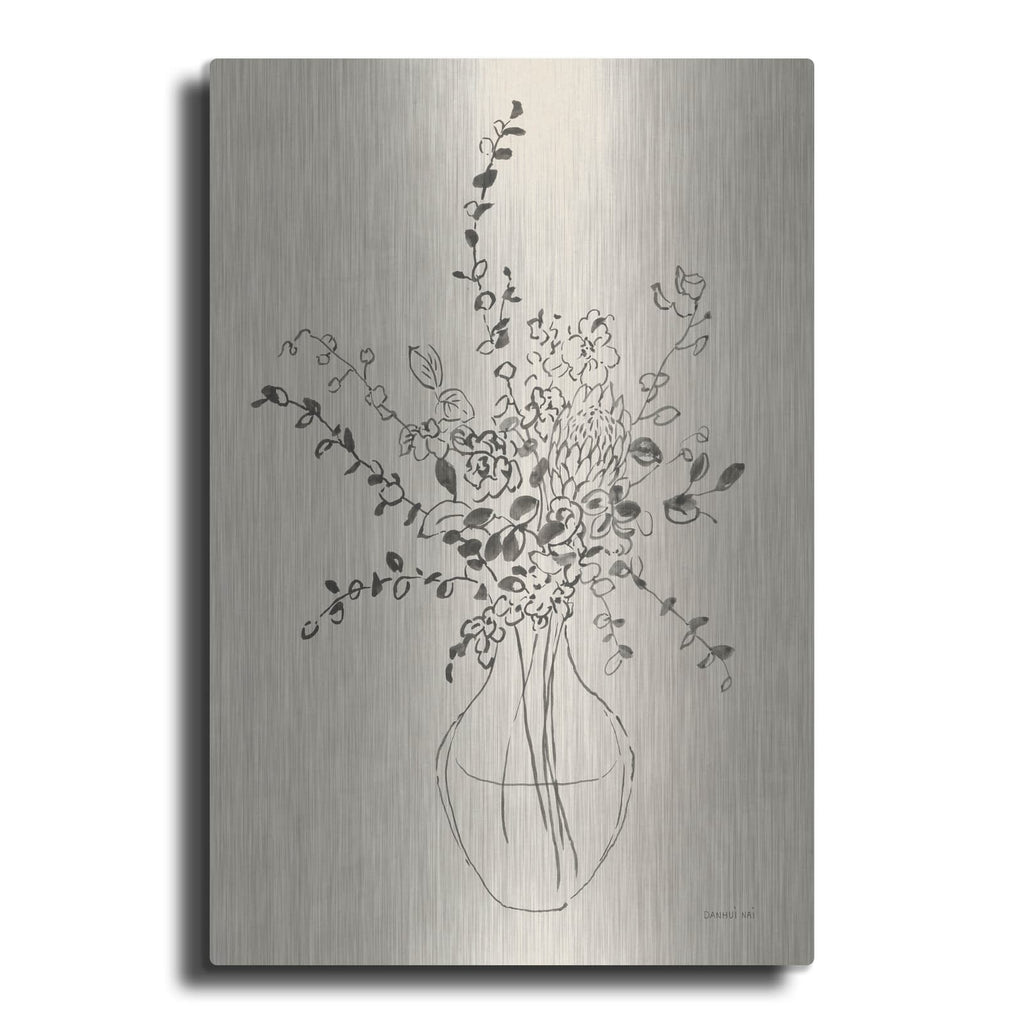 'Sketches Of Spring 2 Beige' by Danhui Nai – Metal Wall Art
