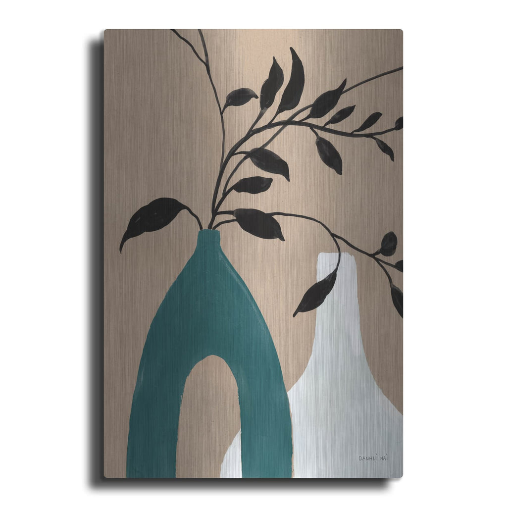 'Slender Stems 1 Blue' by Danhui Nai – Metal Wall Art