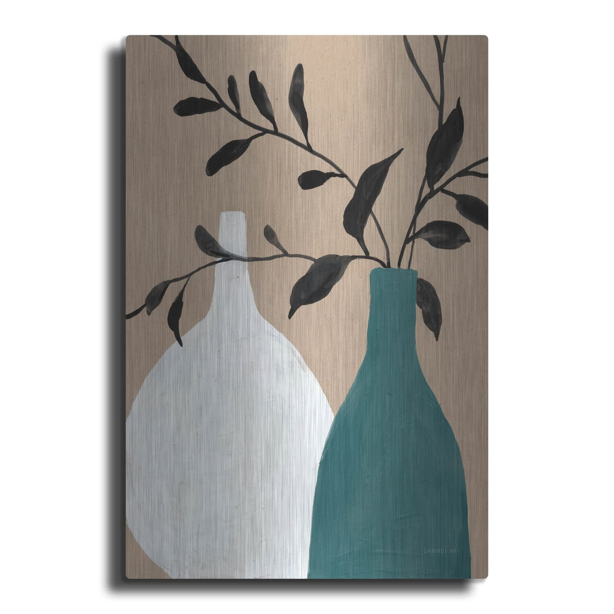 'Slender Stems 2 Blue' by Danhui Nai – Metal Wall Art