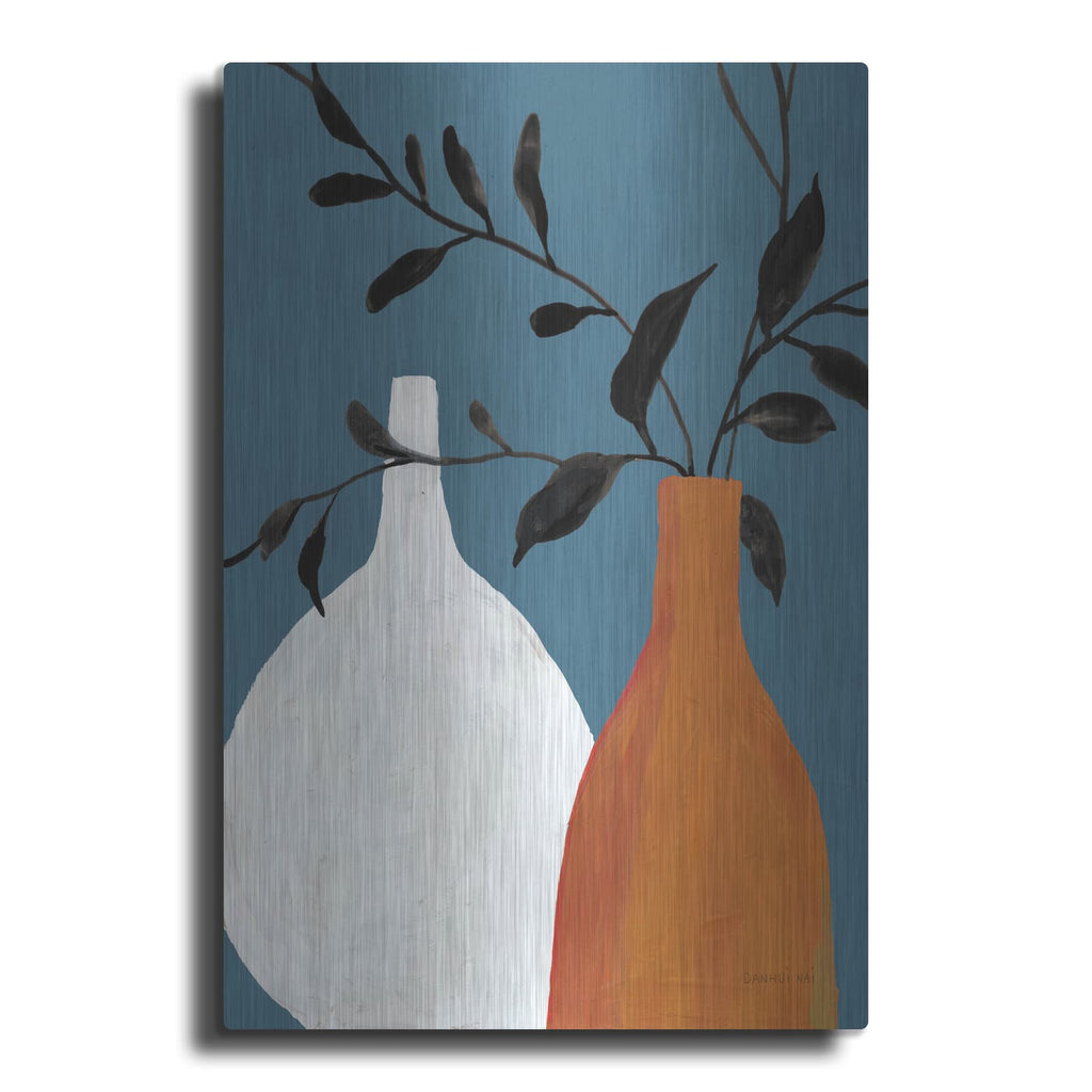 'Slender Stems 2 Jewel Toned' by Danhui Nai – Metal Wall Art