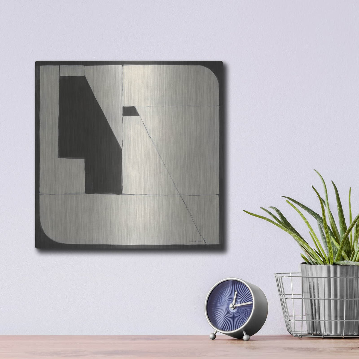 'Someday Soon Tan' by Danhui Nai – Metal Wall Art, 12x12 room view