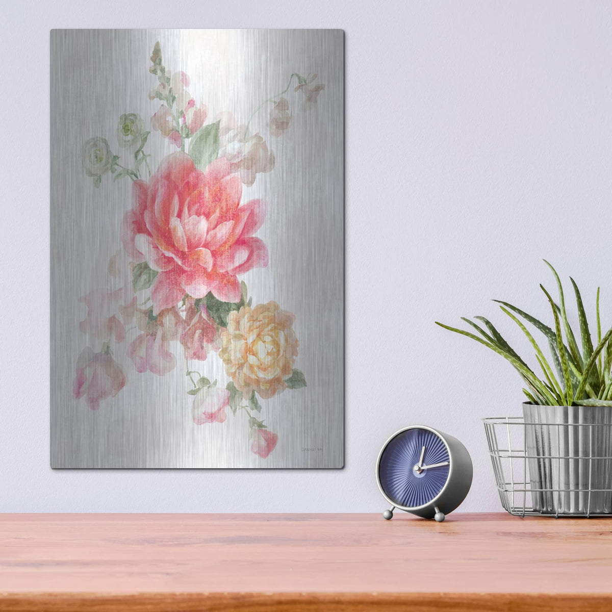 'Sorbet Floret 4' by Danhui Nai – Metal Wall Art, 12x16 room view