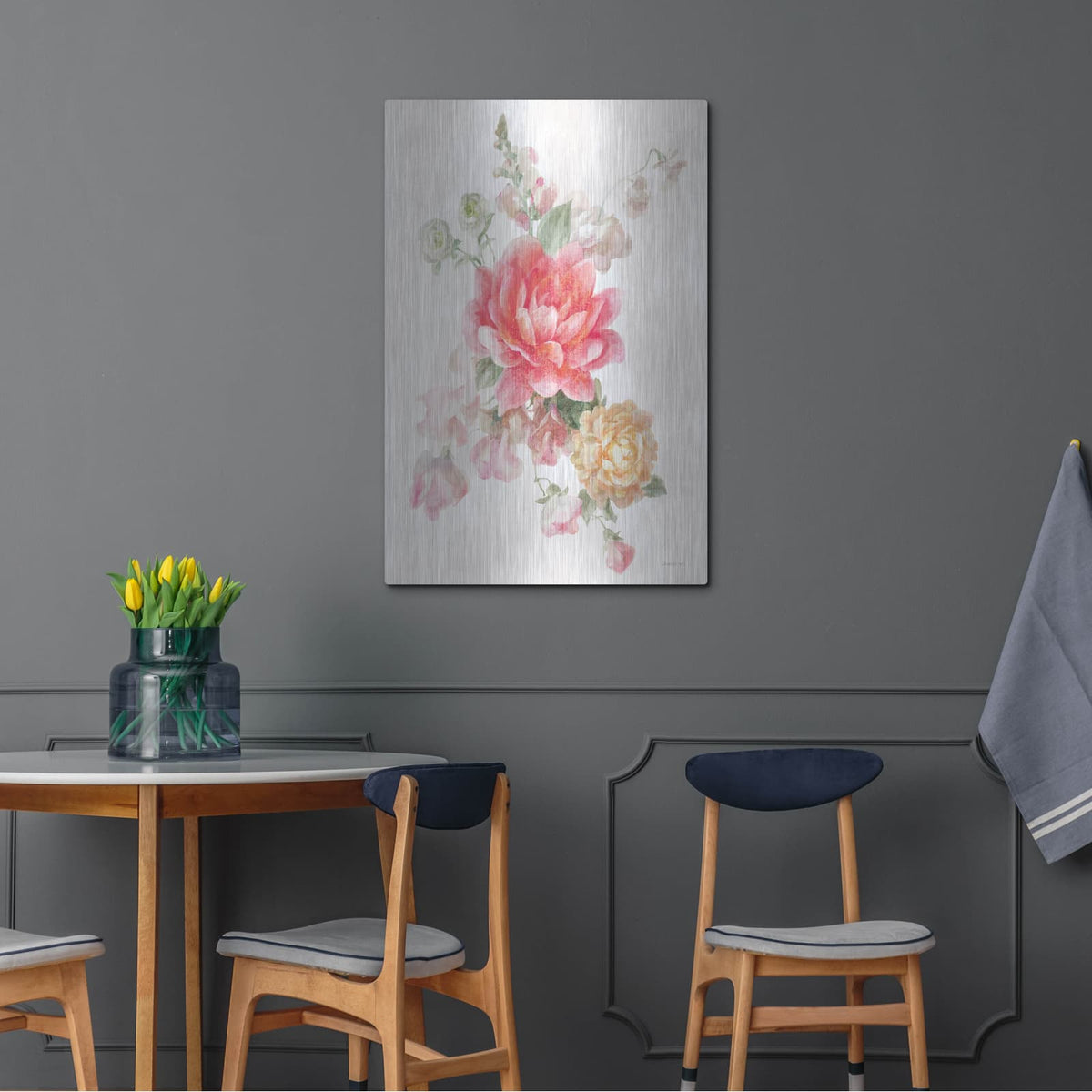 'Sorbet Floret 4' by Danhui Nai – Metal Wall Art, 24x36 room view