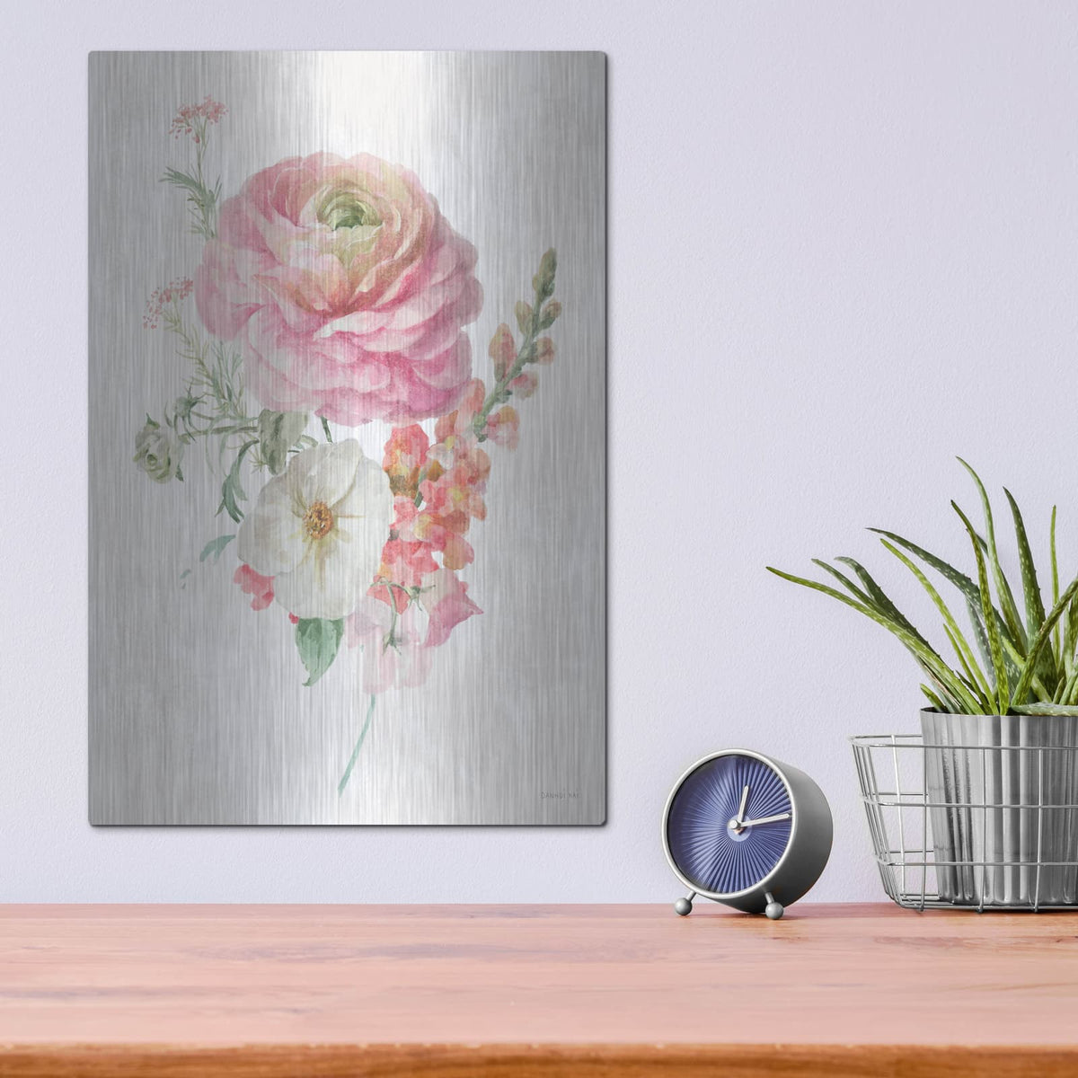 'Sorbet Floret 5' by Danhui Nai – Metal Wall Art, 12x16 room view