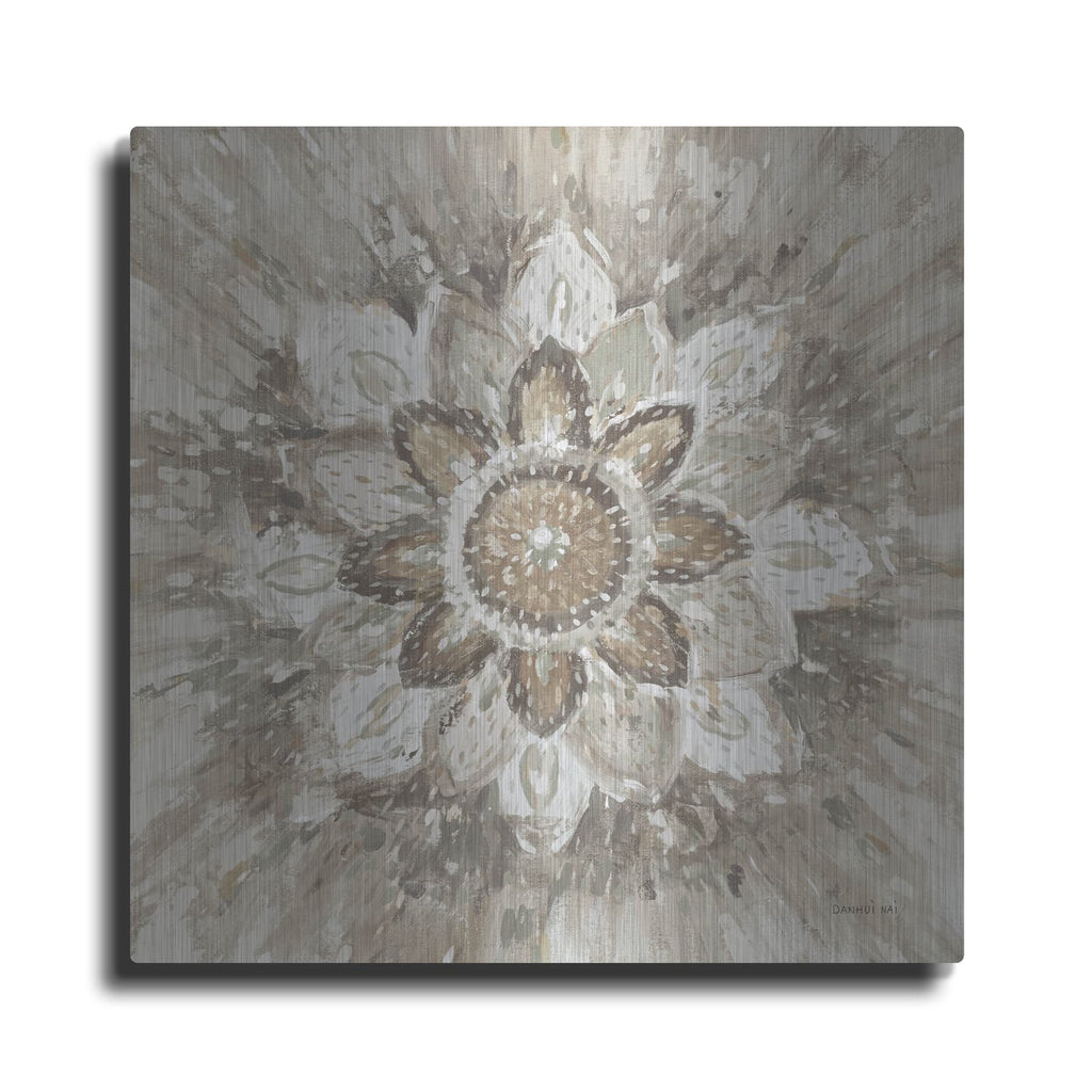 'Spice Mandala Neutral' by Danhui Nai – Metal Wall Art