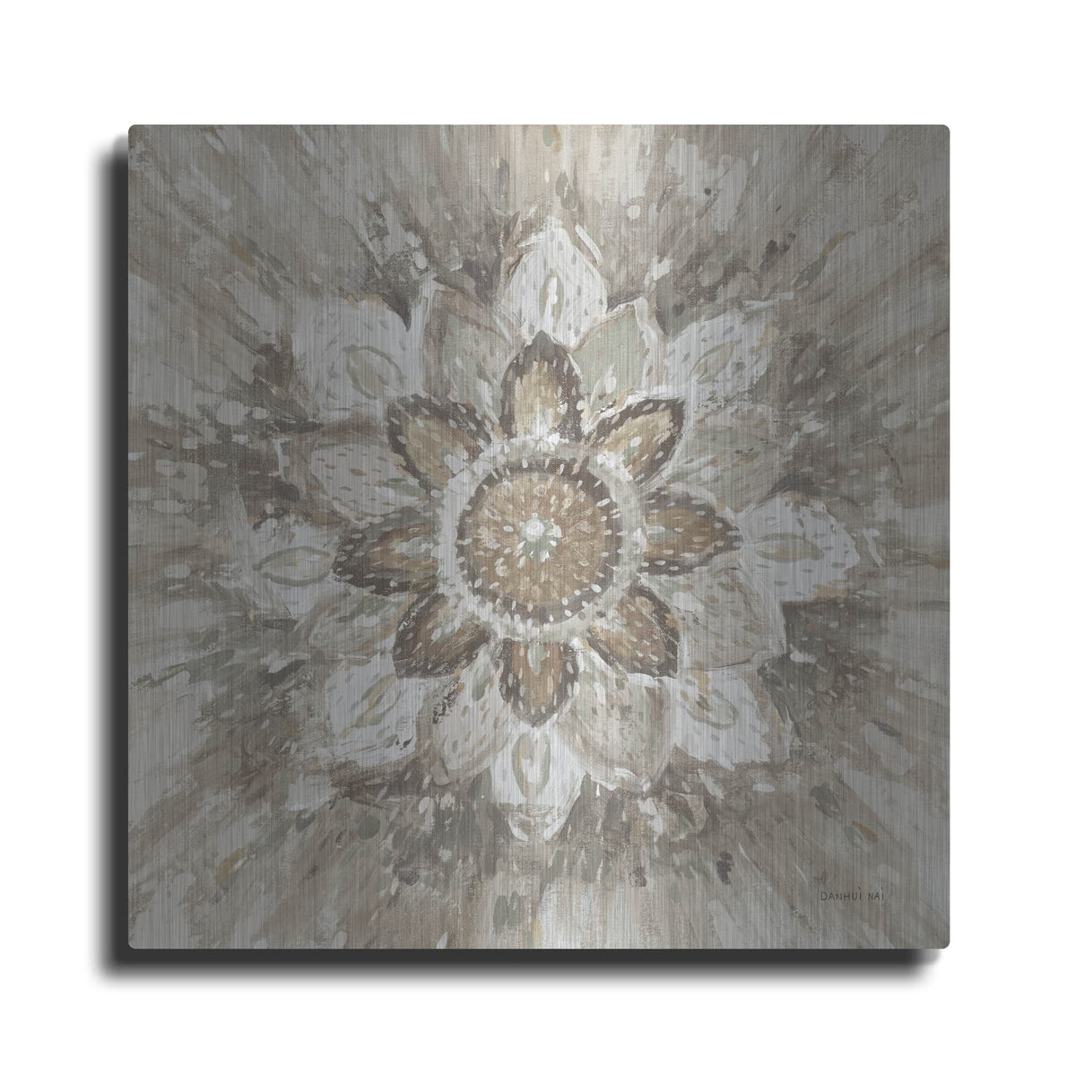 'Spice Mandala Neutral' by Danhui Nai – Metal Wall Art