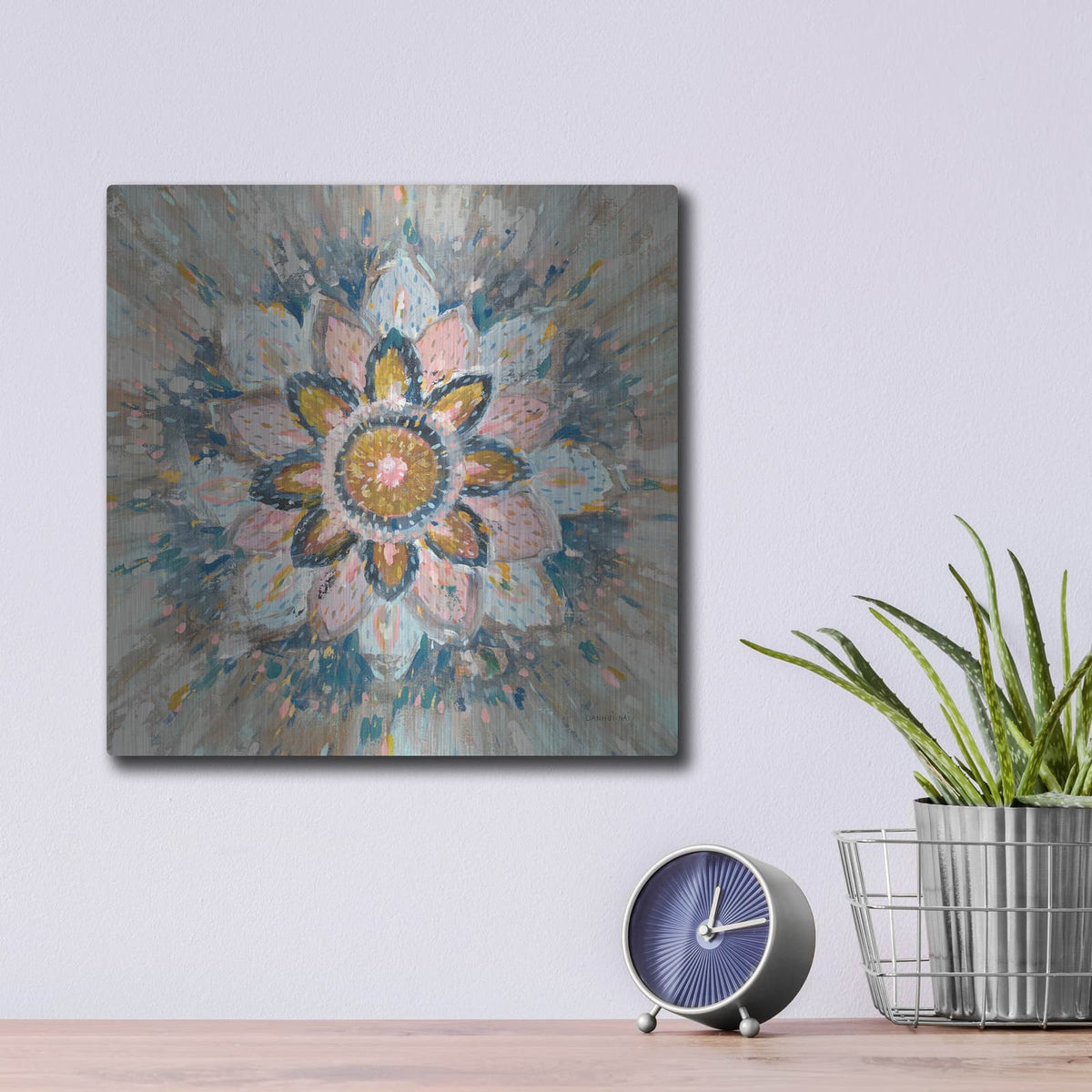 'Spice Mandala' by Danhui Nai – Metal Wall Art, 12x12 room view
