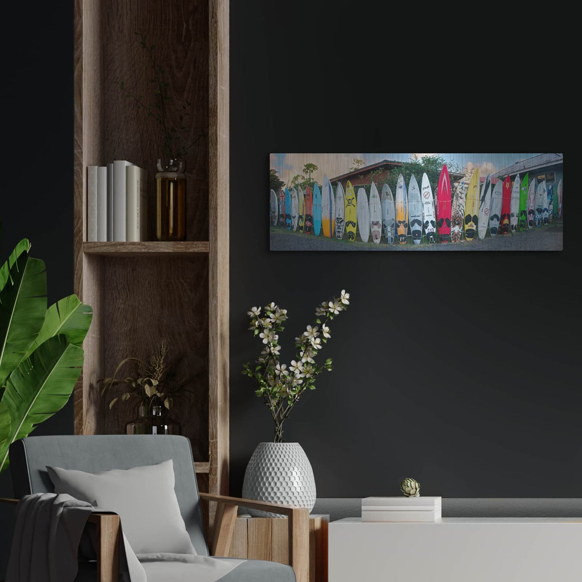 'Board Meeting' by Dennis Frates – Metal Wall Art, 36x12 room view