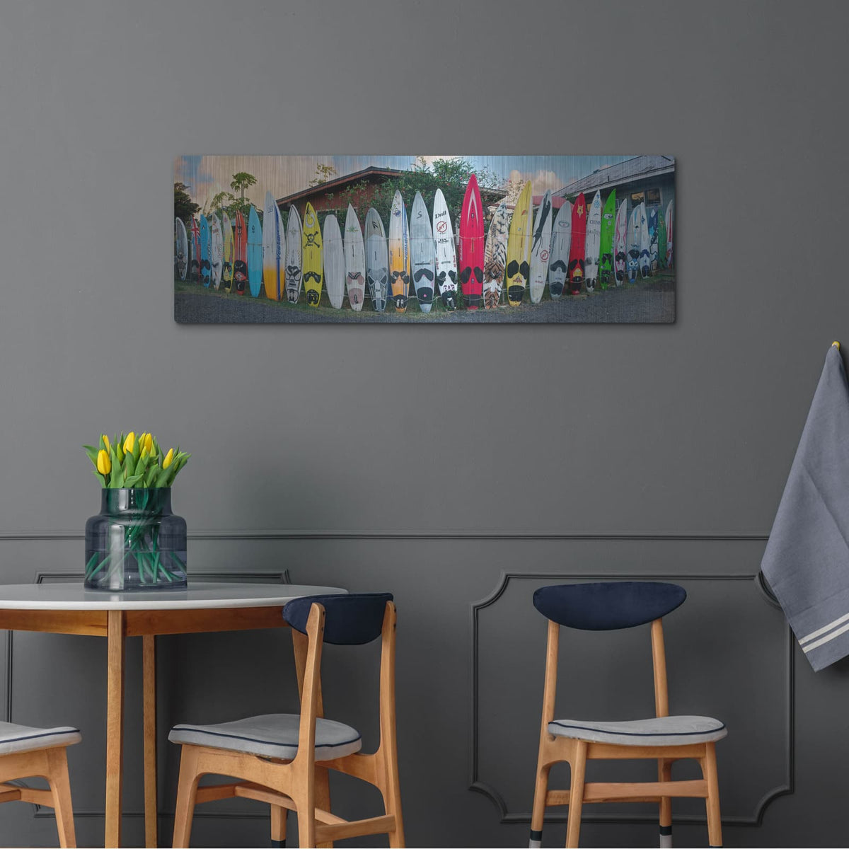 'Board Meeting' by Dennis Frates – Metal Wall Art, 48x16 room view