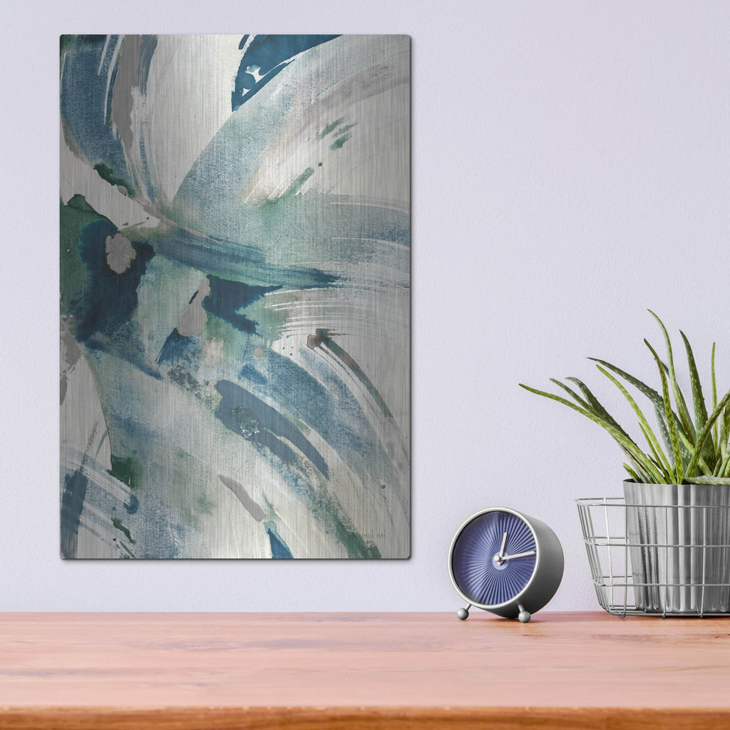 'Spontaneous 1 Sapphire' by Danhui Nai – Metal Wall Art, 12x16 room view