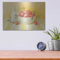 'Strawberries And Cream' by Danhui Nai – Metal Wall Art, 16x12 room view
