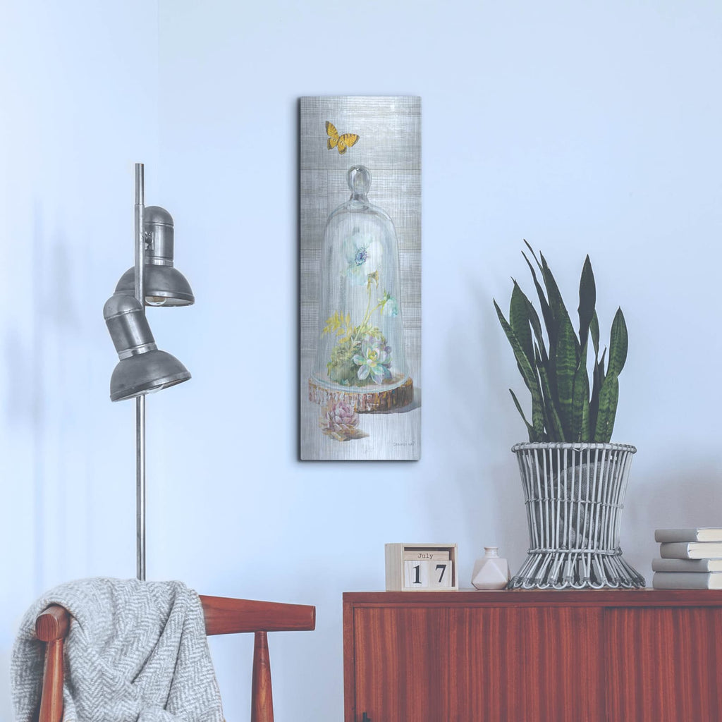 'Succulent Garden 2 Panel' by Danhui Nai – Metal Wall Art, 12x36 room view