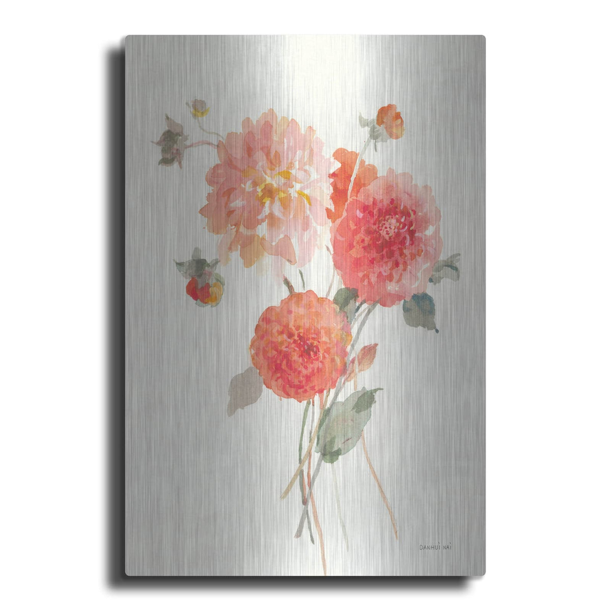 'Summer Dahlias 2' by Danhui Nai – Metal Wall Art