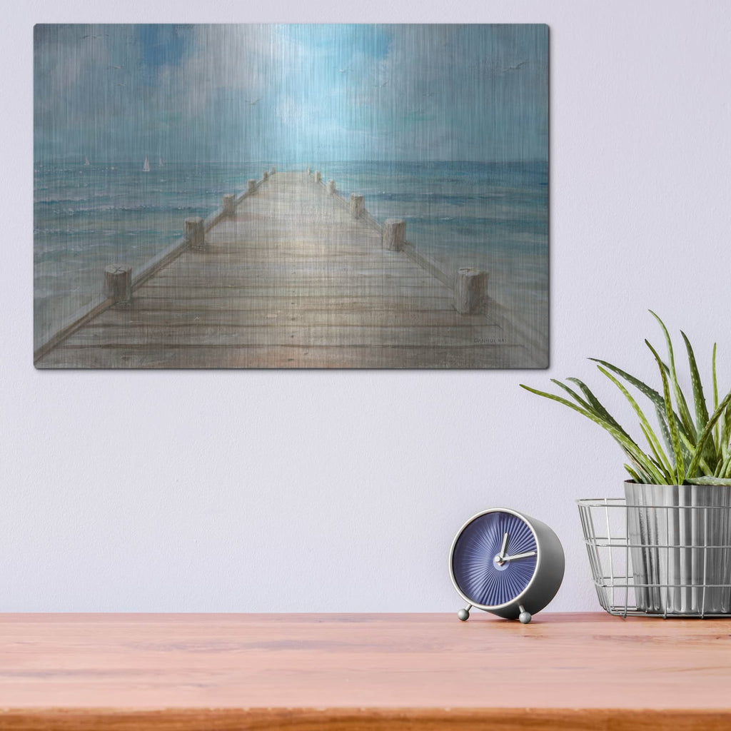 'Summer Dock' by Danhui Nai – Metal Wall Art, 16x12 room view