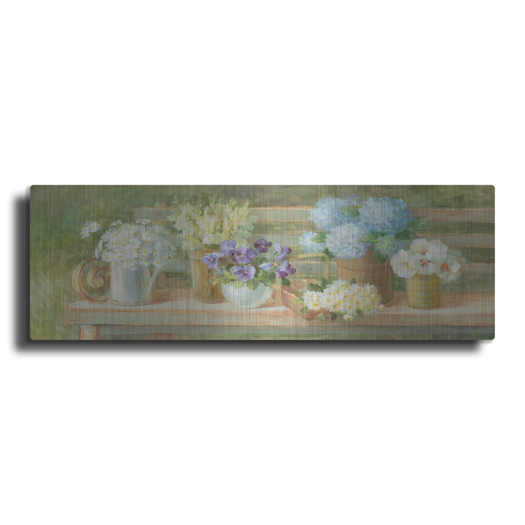 'Summer Garden Bench' by Danhui Nai – Metal Wall Art