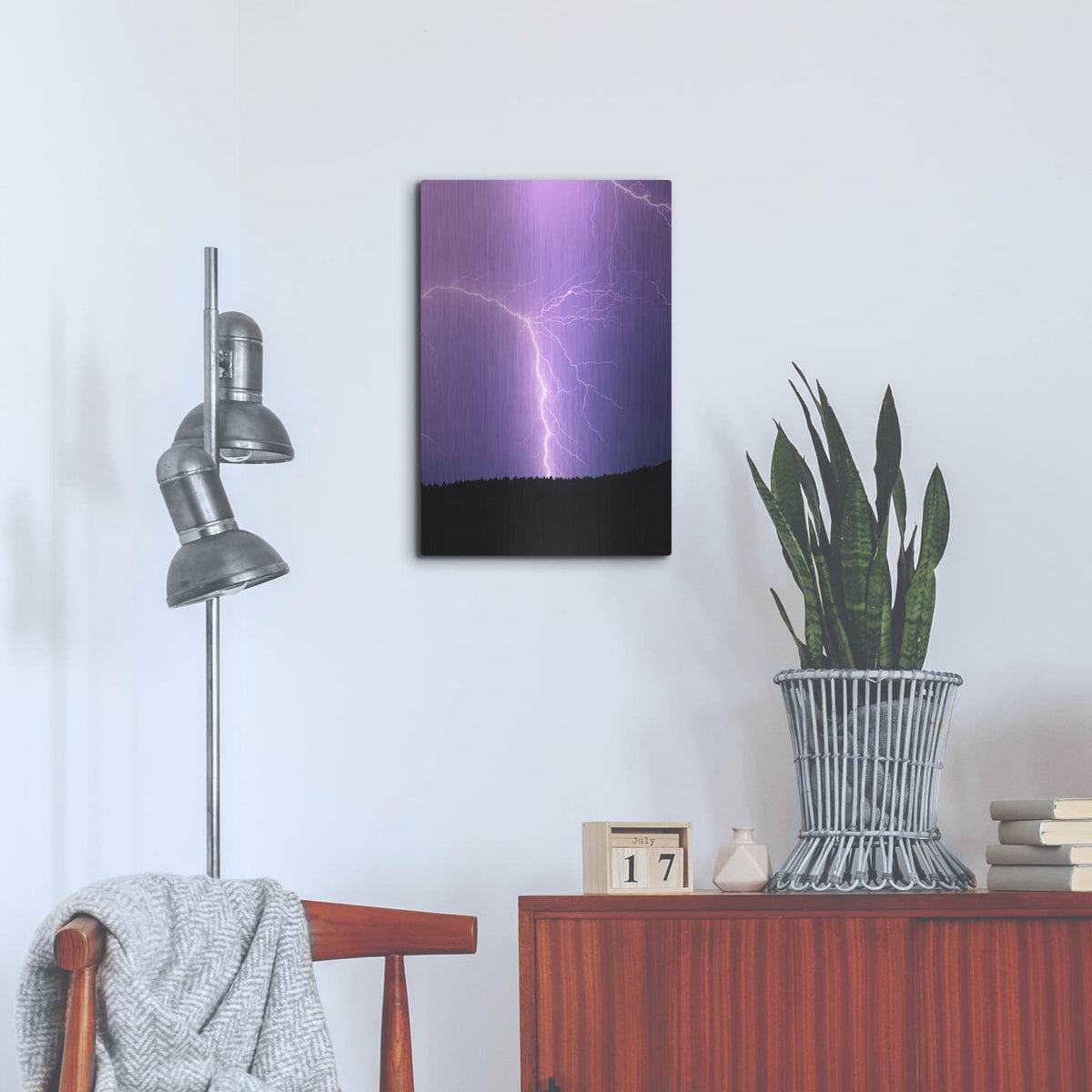 'Lightning II' by Dennis Frates – Metal Wall Art, 16x24 room view