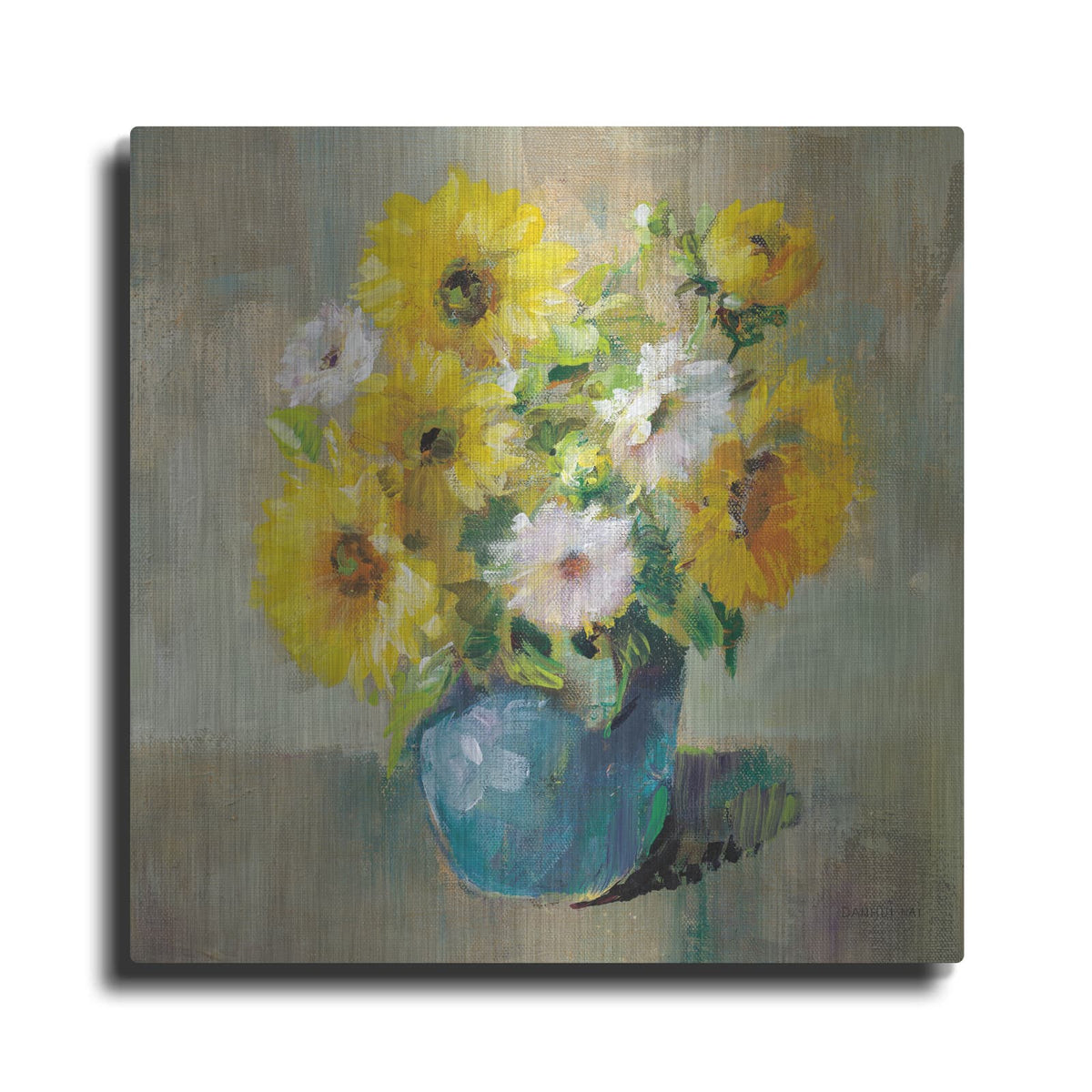 'Sunflower Still Life 1' by Danhui Nai – Metal Wall Art