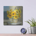 'Sunflowers by The Sea C Light' by Danhui Nai – Metal Wall Art, 12x12 room view