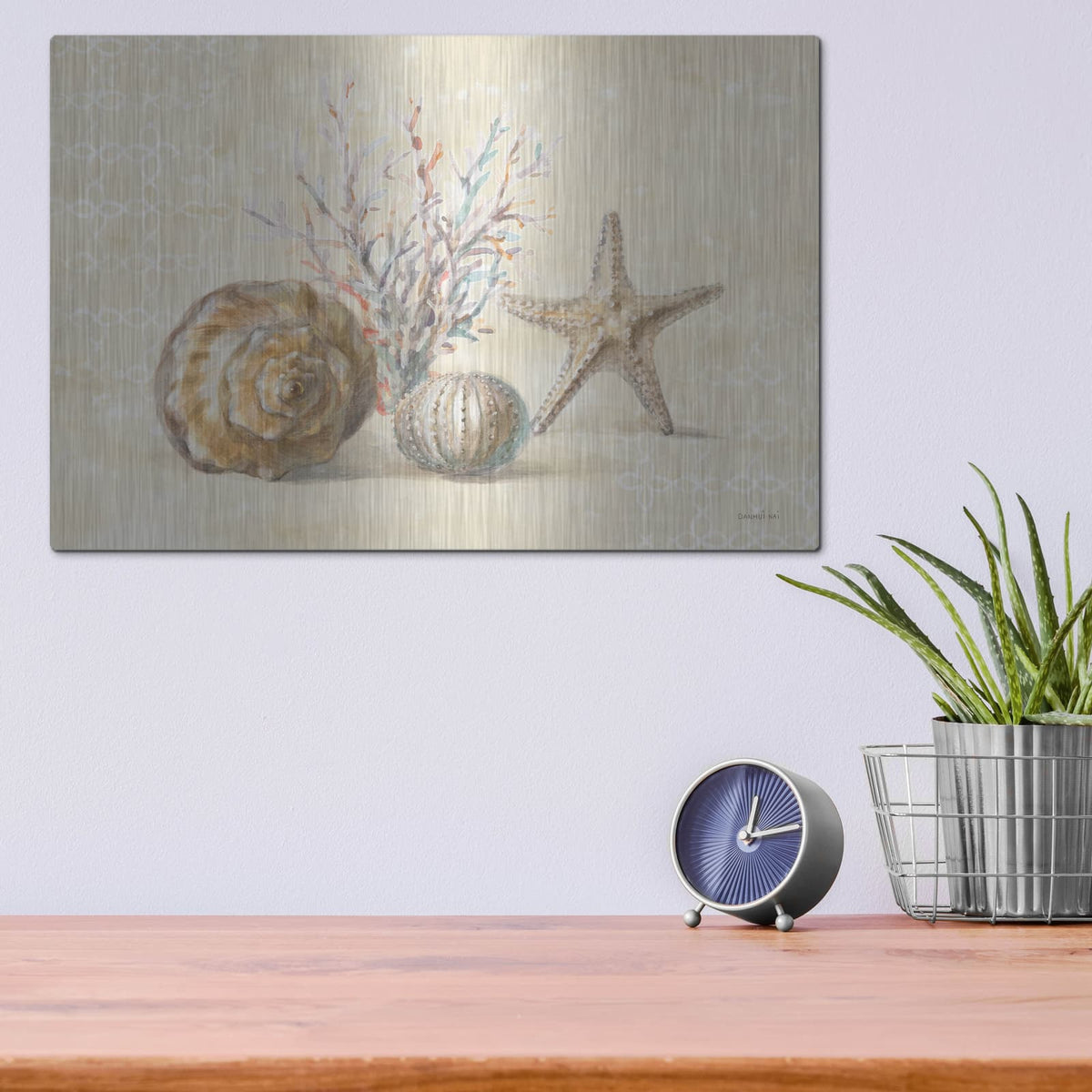 'Sunrise Beach 1' by Danhui Nai – Metal Wall Art, 16x12 room view