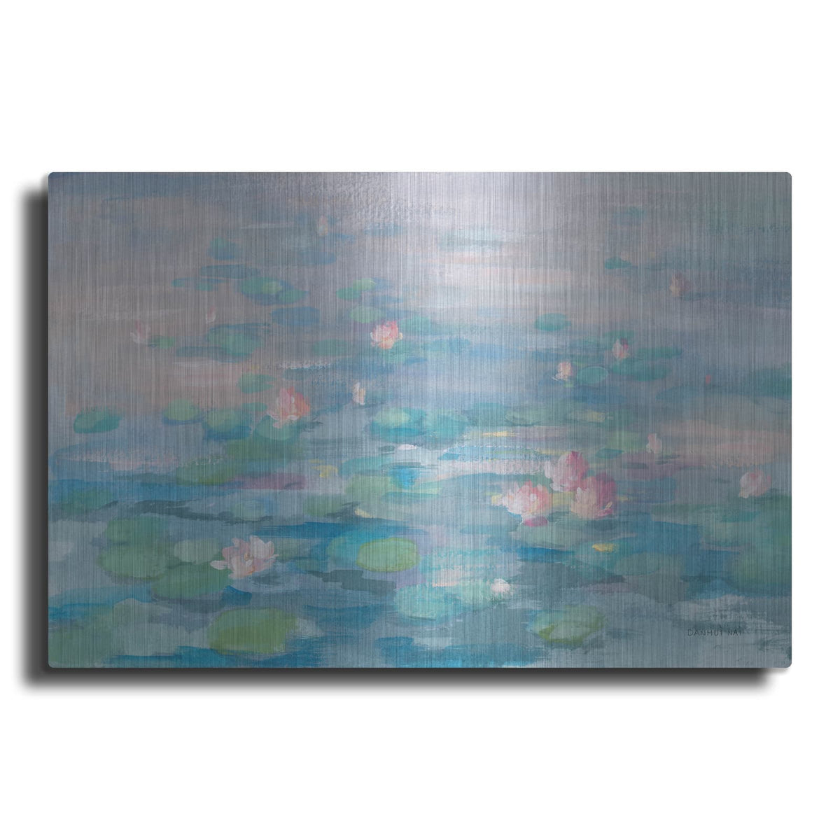'Sunrise Waterlilies' by Danhui Nai – Metal Wall Art