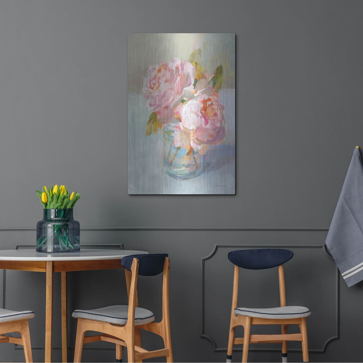 'Sweet Roses 2' by Danhui Nai – Metal Wall Art, 24x36 room view