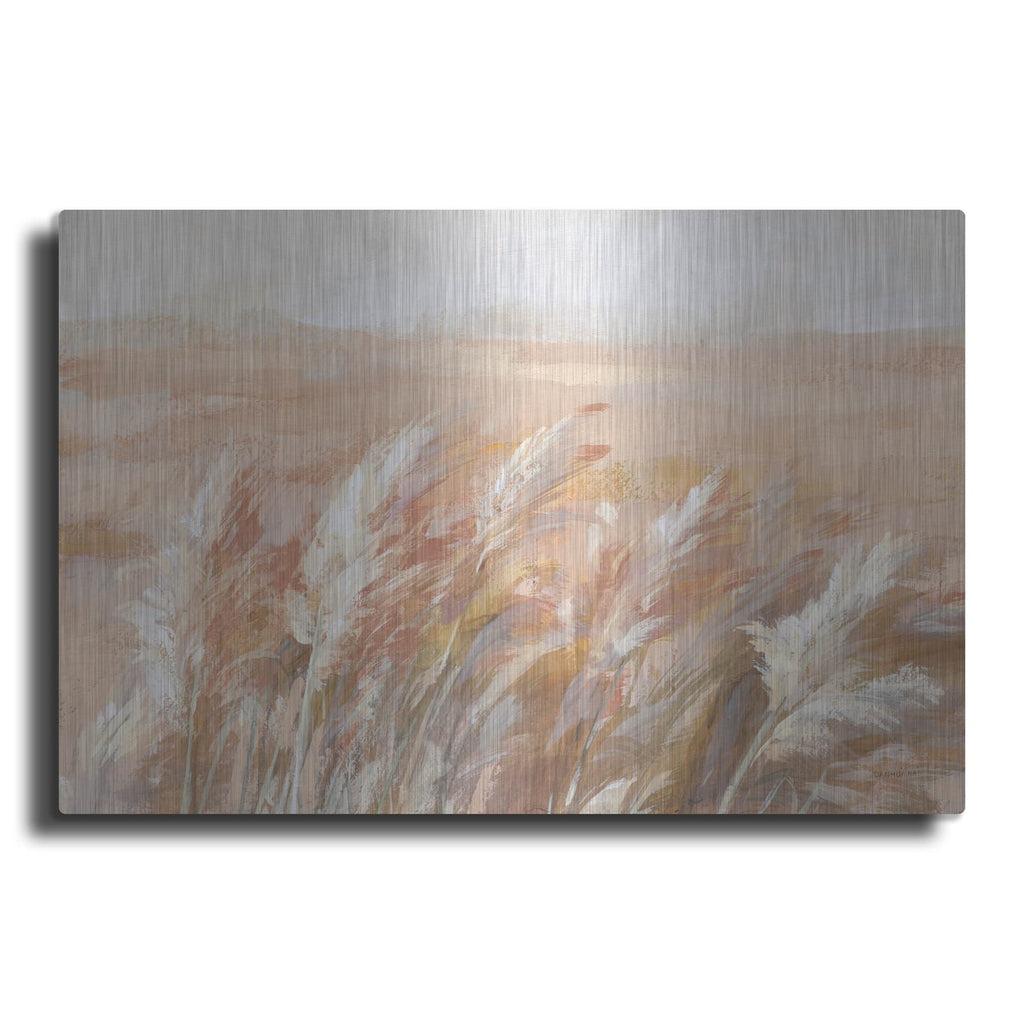 'Terracotta Prairie Grasses' by Danhui Nai – Metal Wall Art