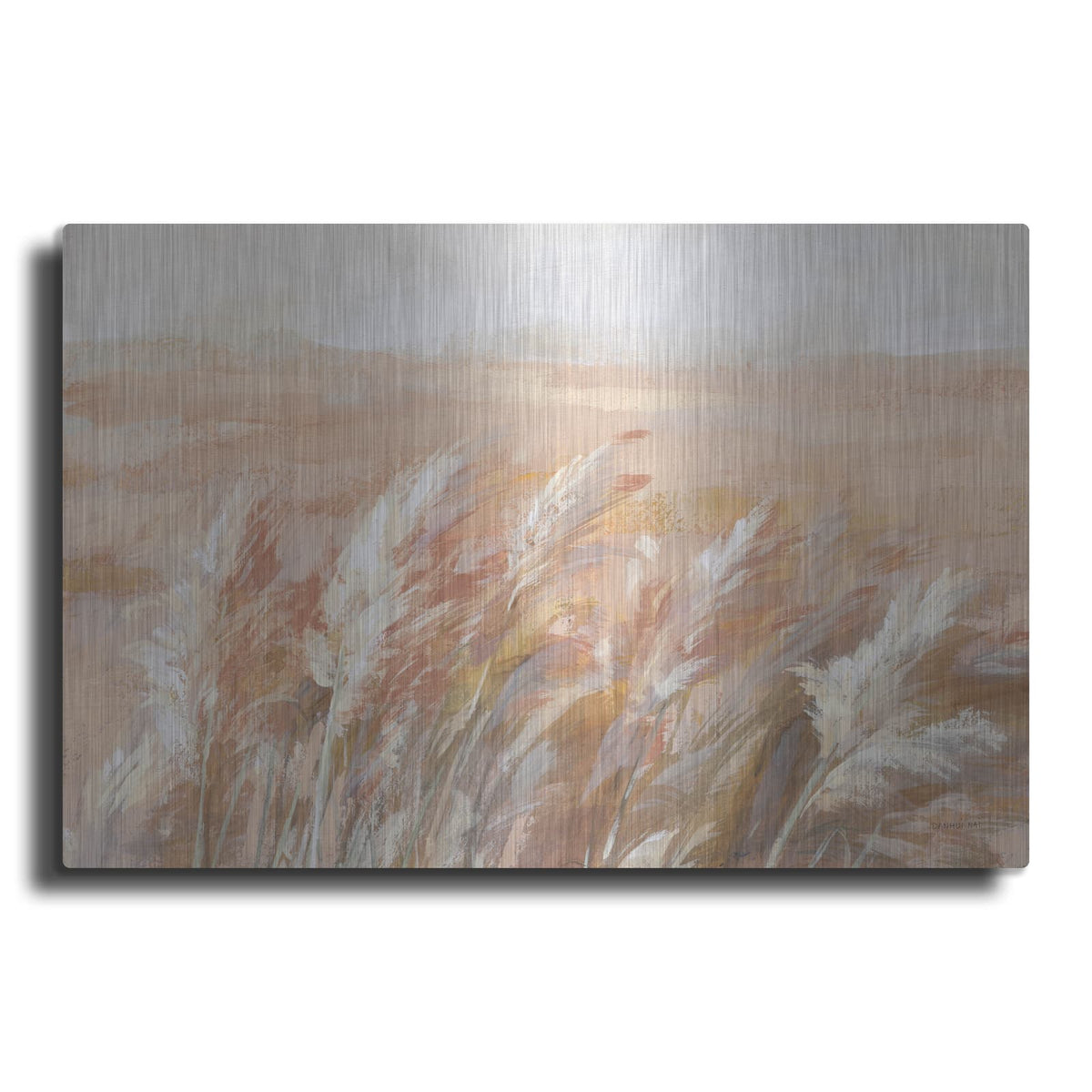 'Terracotta Prairie Grasses' by Danhui Nai – Metal Wall Art