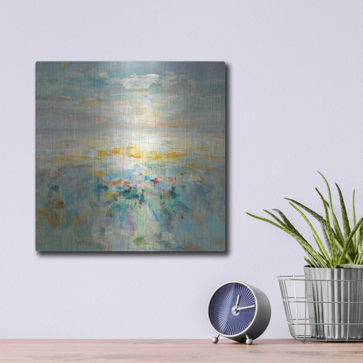 'The Sea Is Calling' by Danhui Nai – Metal Wall Art, 12x12 room view