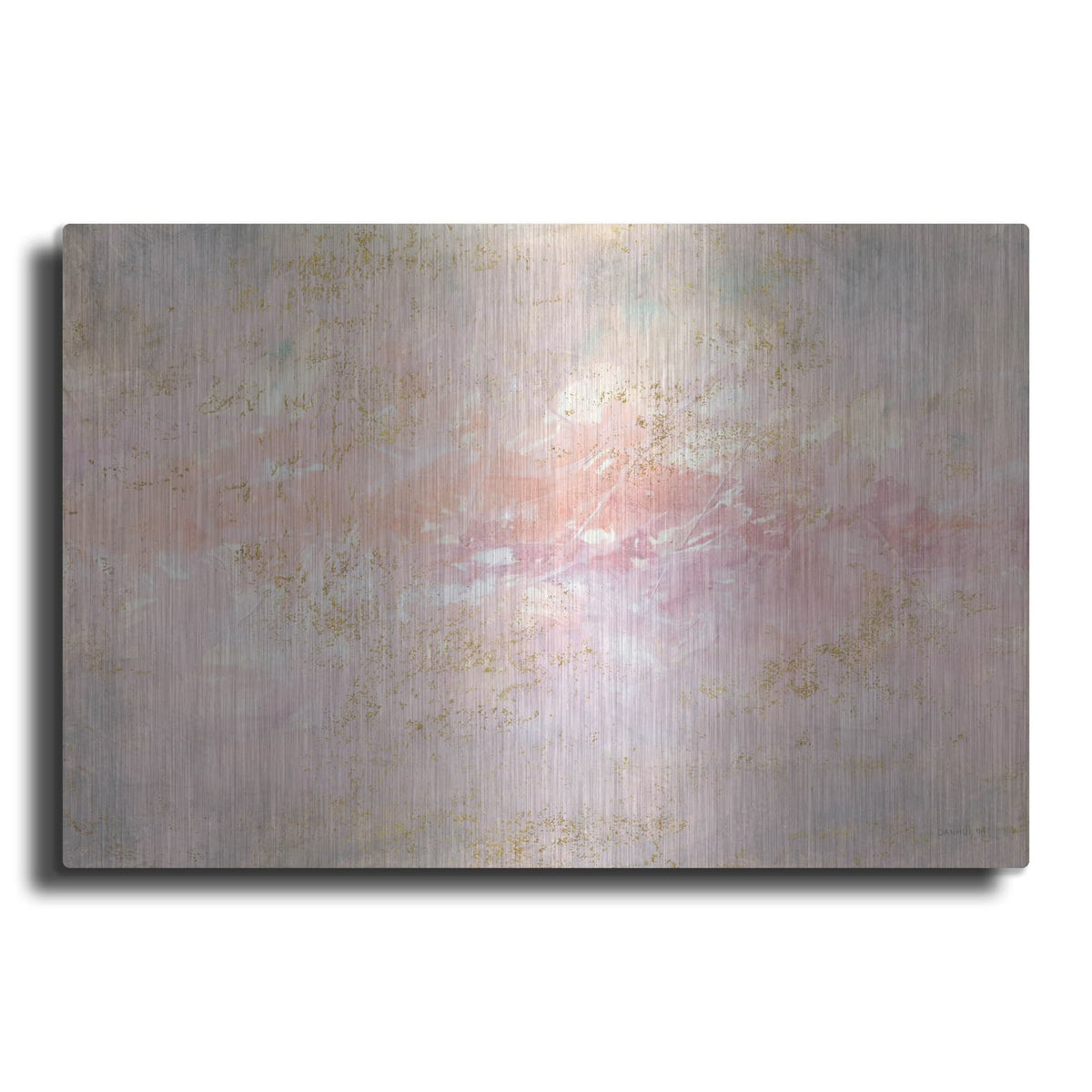 'Through Fog Blush And Gold' by Danhui Nai – Metal Wall Art