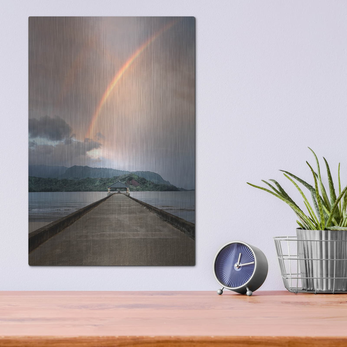 'Rainbow Pier III' by Dennis Frates – Metal Wall Art, 12x16 room view