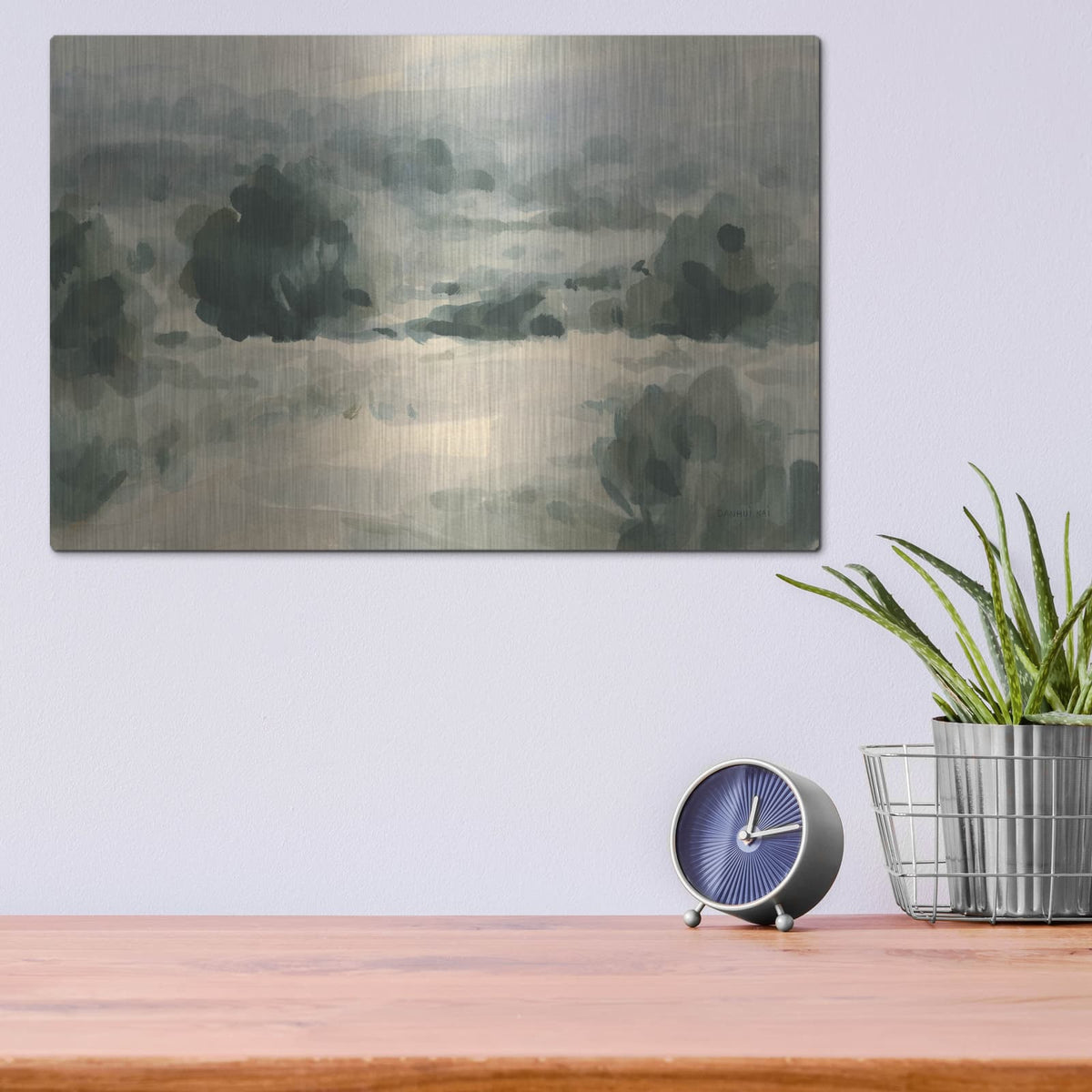 'Tranquil Trails 1' by Danhui Nai – Metal Wall Art, 16x12 room view