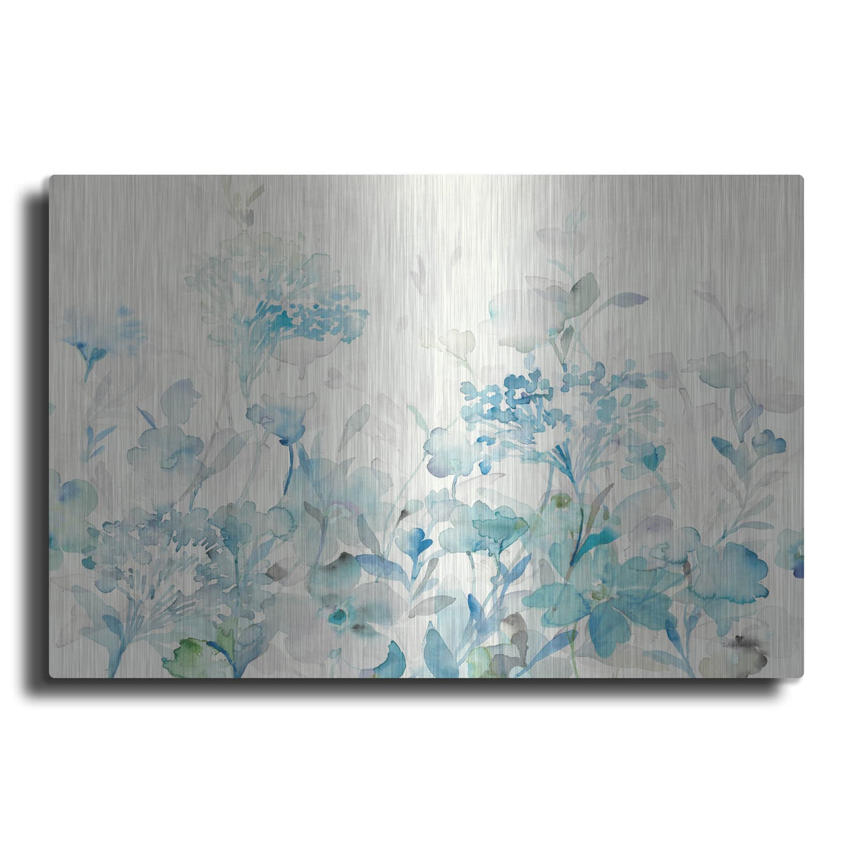 'Translucent Garden Blue' by Danhui Nai – Metal Wall Art