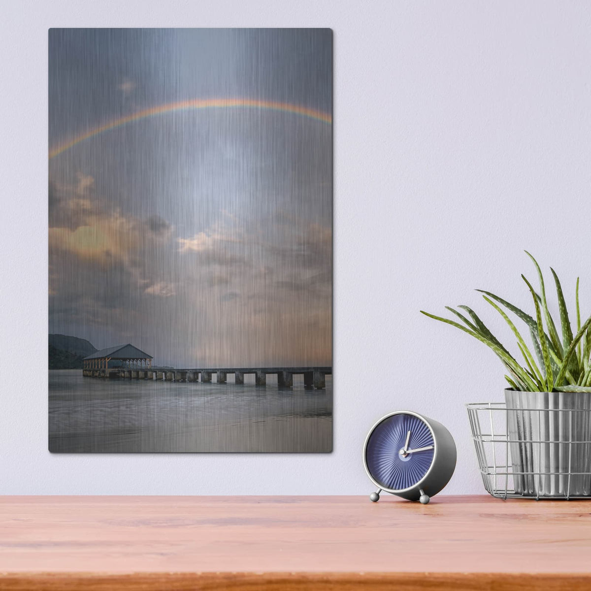 'Rainbow Pier IV' by Dennis Frates – Metal Wall Art, 12x16 room view