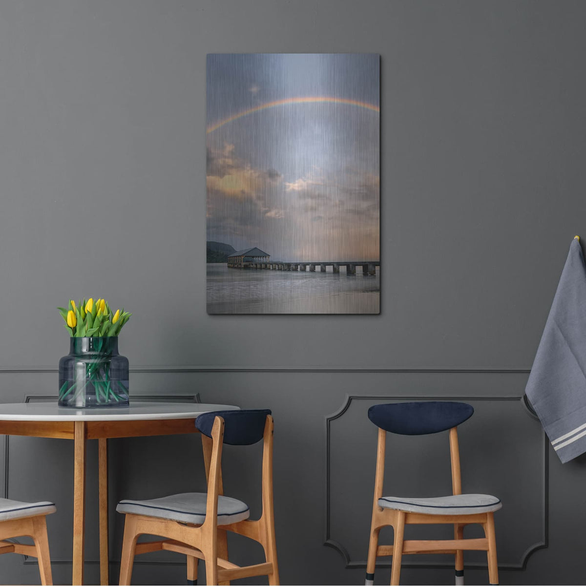 'Rainbow Pier IV' by Dennis Frates – Metal Wall Art, 24x36 room view