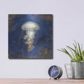 'Treasures From The Sea Indigo 6' by Danhui Nai – Metal Wall Art, 12x12 room view
