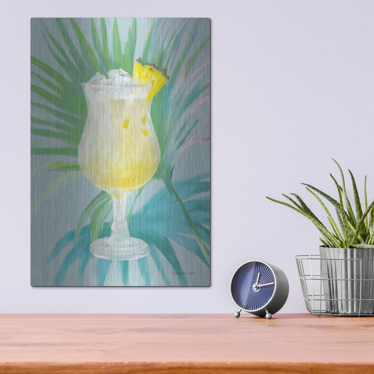 'Tropical Cocktails 1' by Danhui Nai – Metal Wall Art, 12x16 room view