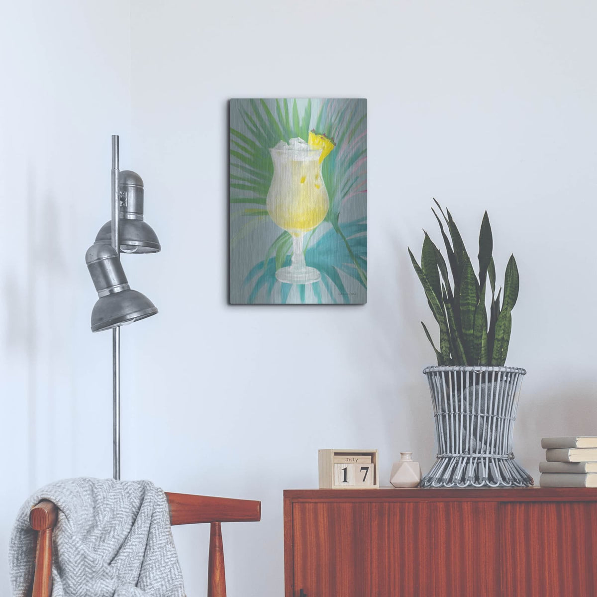 'Tropical Cocktails 1' by Danhui Nai – Metal Wall Art, 16x24 room view